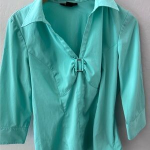 Style & Co. Women's Turquoise Blouse